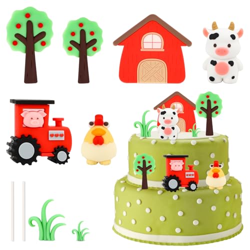 Bauernhof Geburtstag Deko Traktor Bauernhof Tortendeko Tier Kuchen Dekoration 6 Stück Cake Topper Tierfiguren Spielzeug Kindergeburtstag Kuh Schwein Huhn Torte Dpielzeug Tortenaufleger Bauernhof Geburtstag Deko Traktor Bauernhof Tortendeko Tier Kuchen Dekoration 6 Stück Cake Topper Tierfiguren Spielzeug Kindergeburtstag Kuh Schwein Huhn Torte Dpielzeug Tortenaufleger von Yooyan