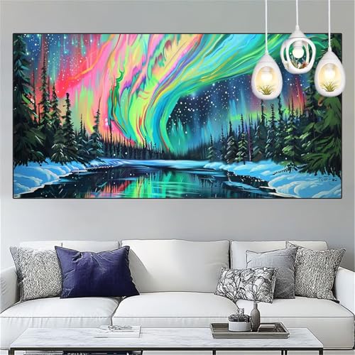 Diamond Painting Farbe Diamond Painting Kinder Aurora Basteln Mädchen 7 Jahre Diamant Malerei 30x90cm DIY Full Diamant Crystal Art Mosaikherstellung Stickerei Kreuzstich,Home Decor Geschenke YC-290 von Yooyixi