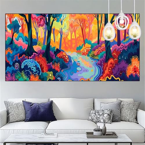 Diamond Painting Farbe Diamond Painting Kinder Wald Basteln Mädchen 8 Jahre Diamant Malerei 70x200cm DIY Full Diamant Crystal Art Mosaikherstellung Stickerei Kreuzstich für Home Decor Geschenke YC-292 von Yooyixi