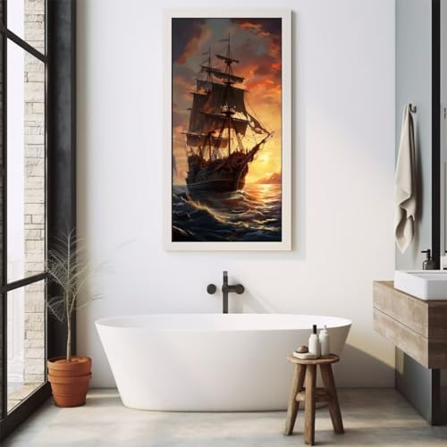 Diamond Painting Malen Nach Zahlen Erwachsene, Mysteriöses Schiff Diamond Painting Erwachsene 5D Diamant Painting Bilder, DIY Daiming Panting Cross Stickerei für Home Wanddekoration 40x80 cm,D519 Diamond Painting Malen Nach Zahlen Erwachsene, Mysteriöses Schiff Diamond Painting Erwachsene 5D Diamant Painting Bilder, DIY Daiming Panting Cross Stickerei für Home Wanddekoration 40x80 cm,D519 von Yooyixi