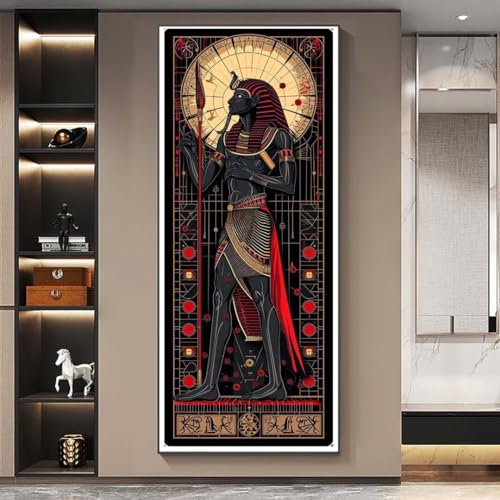 Diamond Painting Malen Nach Zahlen Erwachsene, Mysterium Ägypten Diamond Painting Erwachsene, DIY Diamant Painting Bilder Kinder, 5D Daiming Panting Craft, Home Wanddekoration Gifts 90x180 cm-e406 von Yooyixi