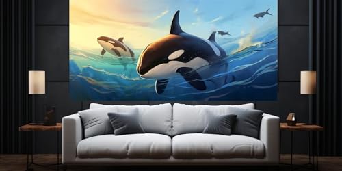 Diamond Painting Malen Nach Zahlen Erwachsene, Orca Diamond Painting Erwachsene 5D Diamant Painting Bilder, DIY Dimondpaintin Daiming Panting Cross Stickerei für Home Wanddekoration 50x100 cm,D230 Diamond Painting Malen Nach Zahlen Erwachsene, Orca Diamond Painting Erwachsene 5D Diamant Painting Bilder, DIY Dimondpaintin Daiming Panting Cross Stickerei für Home Wanddekoration 50x100 cm,D230 von Yooyixi