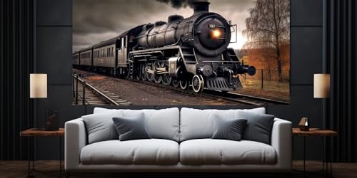 Diamond Painting Malen Nach Zahlen Erwachsene, Zug Diamond Painting Erwachsene 5D Diamant Painting Bilder, DIY Dimondpaintin Daiming Panting Cross Stickerei für Home Wanddekoration 100x200 cm,D285 von Yooyixi