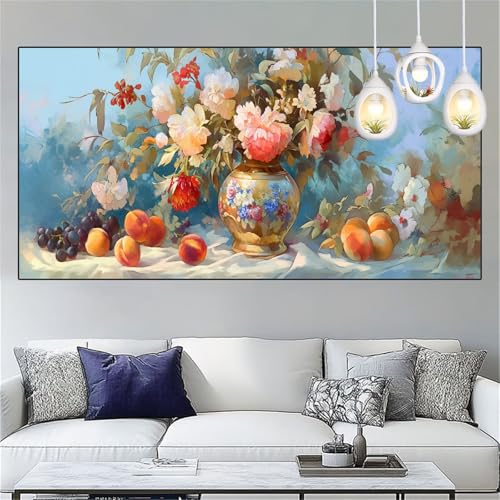 Diamond Painting Obst Diamond Painting Kinder Blume Basteln Mädchen 7 Jahre Diamant Malerei 30x90cm DIY Full Diamant Crystal Art Mosaikherstellung Stickerei Kreuzstich für Home Decor Geschenke YC-276 von Yooyixi