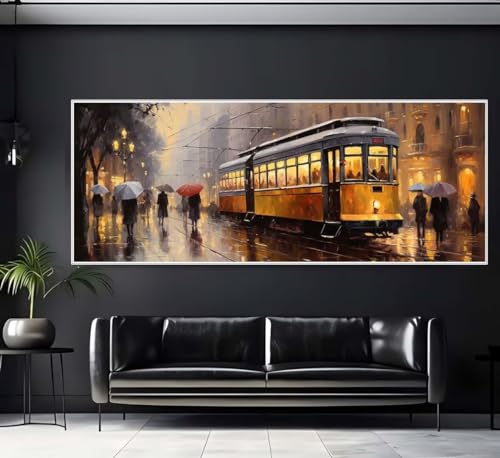 Diamond Painting Stadt Straßenbahn Diamond Painting Erwachsene Groß xxl 150 X 50cm, DIY Malen Nach Zahlen Erwachsene 5D Diamant Painting Bilder Kinder Crystal Arts für Wand Deko Aesthetic Gifts-f142 Diamond Painting Stadt Straßenbahn Diamond Painting Erwachsene Groß xxl 150 X 50cm, DIY Malen Nach Zahlen Erwachsene 5D Diamant Painting Bilder Kinder Crystal Arts für Wand Deko Aesthetic Gifts-f142 von Yooyixi
