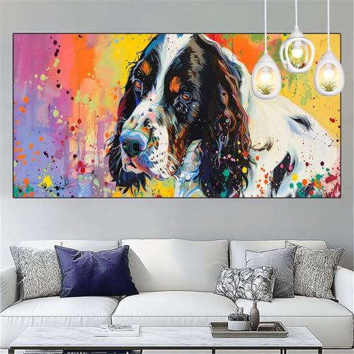 Diamond Painting Tier Diamond Painting Kinder Hund Basteln Mädchen 8 Jahre Diamant Malerei 90x250cm DIY Full Diamant Crystal Art Mosaikherstellung Stickerei Kreuzstich für Home Decor Geschenke YC-296 von Yooyixi