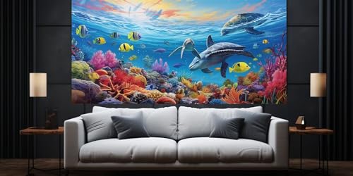 Diamond Painting Unterwasserwelt Diamond Painting Erwachsene, Groß xxl 170 X 85 cm, 5D Diamant Painting Bilder Kinder, DIY Malen Nach Zahlen Erwachsene, Crystal Arts Craft, Wand Deko Aesthetic,C184 von Yooyixi