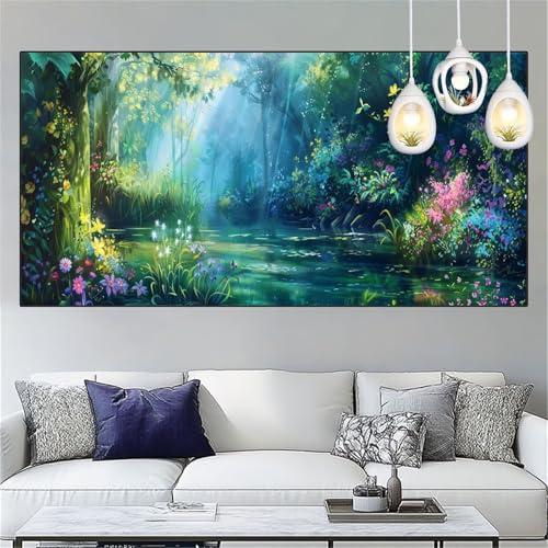 Diamond Painting Wald Diamond Painting Kinder Baum des Lebens Basteln Mädchen 9 Jahre Diamant Malerei 50x100cm DIY Full Diamant Crystal Art Mosaikherstellung Stickerei Kreuzstich,Geschenke YC-274 von Yooyixi
