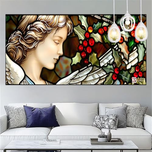 Engel Diamond Painting Erwachsene 40x120cm Diamant Painting Bilder Vermissen Diamant Malerei Set,Vollbohrer Crystal Art Stickerei Kreuzstich Mosaik Bastelset Erwachsene für Home Dekor Geschenke YC-277 von Yooyixi