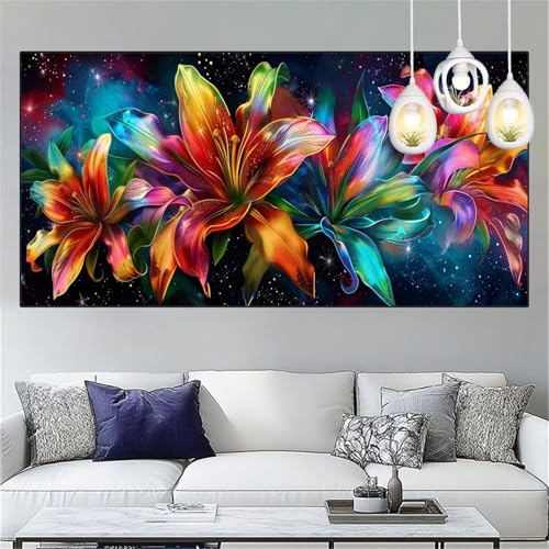 Farbe Diamond Painting Erwachsene 30x60cm Diamant Painting Bilder Lilie Diamant Malerei Set,Vollbohrer Crystal Art Stickerei Kreuzstich Mosaik Bastelset Erwachsene für Home Dekor Geschenke YC-287 von Yooyixi