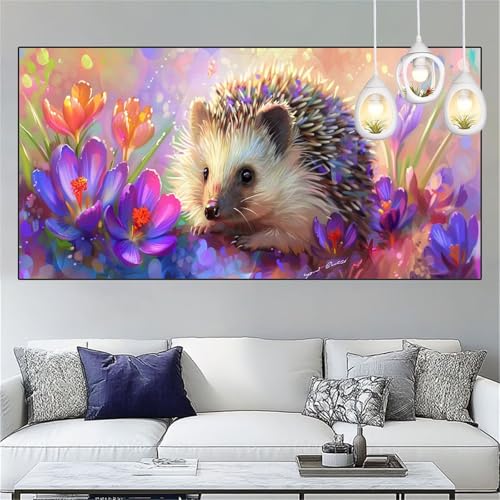 Igel Diamond Painting Erwachsene Groß xxl 80x220cm Diamant Painting Bilder Blume Diamant Malerei Set,Vollbohrer Crystal Art Stickerei Kreuzstich Bastelset Erwachsene für Home Dekor Geschenke YC-295 von Yooyixi
