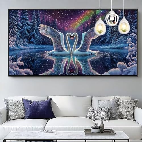 Malen Nach Zahlen Aurora Malen Nach Zahlen Erwachsene Groß 60x150cm Paint by Numbers Schwan,DIY Handgemalt Farbe Leinwand Ölgemälde Kit für Anfänger Mit Pinseln/Acrylfarbe,Home Dekor Geschenk,XYY-530 Malen Nach Zahlen Aurora Malen Nach Zahlen Erwachsene Groß 60x150cm Paint by Numbers Schwan,DIY Handgemalt Farbe Leinwand Ölgemälde Kit für Anfänger Mit Pinseln/Acrylfarbe,Home Dekor Geschenk,XYY-530 von Yooyixi