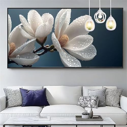 Malen Nach Zahlen Einfachheit Malen Nach Zahlen Erwachsene Groß 20x60cm Paint by Numbers Blume,DIY Handgemalt Farbe Leinwand Ölgemälde Kit für Anfänger Mit Pinseln/Acrylfarbe,Dekor Geschenk,XYY-533 von Yooyixi