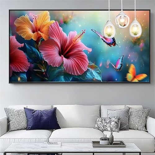 Malen Nach Zahlen Erwachsene Blume Malen Nach Zahlen Kinder Schmetterling Paint by Numbers for Anfänger Mit Pinseln/Acrylfarbe,DIY Farbe Leinwand Ölgemälde Kits Basteln set,Gifts [Ohne Rahmen] XYY-466 von Yooyixi