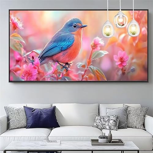 Malen Nach Zahlen Erwachsene Blume Malen Nach Zahlen Kinder Vogel Paint by Numbers for Anfänger Mit Pinseln/Acrylfarbe,DIY Farbe Leinwand Ölgemälde Kits Basteln set,Geschenk [Ohne Rahmen] XYY-481 von Yooyixi