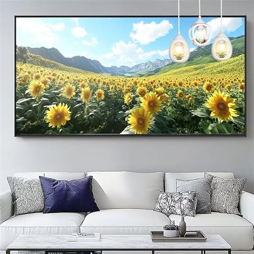 Malen Nach Zahlen Erwachsene Garten Malen Nach Zahlen Kinder Sonnenblume Paint by Numbers for Anfänger Mit Pinseln/Acrylfarbe,DIY Farbe Leinwand Ölgemälde Kits Basteln set,Gifts [Ohne Rahmen] XYY-503 von Yooyixi