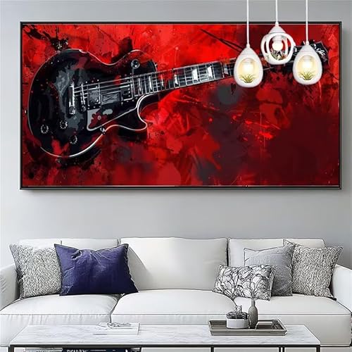 Malen Nach Zahlen Erwachsene Gitarre Malen Nach Zahlen Kinder Musik Paint by Numbers for Anfänger Mit Pinseln/Acrylfarbe,DIY Farbe Leinwand Ölgemälde Kits Basteln set,Geschenk [Ohne Rahmen] XYY-520 von Yooyixi