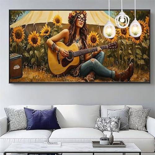 Malen Nach Zahlen Erwachsene Gitarre Malen Nach Zahlen Kinder Schönheit Paint by Numbers for Anfänger Mit Pinseln/Acrylfarbe,DIY Farbe Leinwand Ölgemälde Kits Basteln set,Gifts [Ohne Rahmen] XYY-519 von Yooyixi