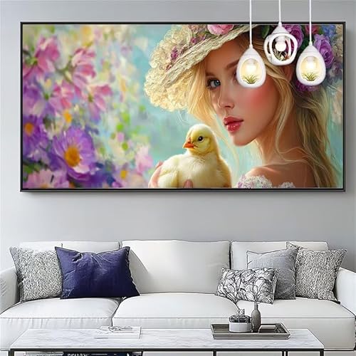 Malen Nach Zahlen Erwachsene Huhn Malen Nach Zahlen Kinder Schönheit Paint by Numbers for Anfänger Mit Pinseln/Acrylfarbe,DIY Farbe Leinwand Ölgemälde Kits Basteln set,Geschenk [Ohne Rahmen] XYY-518 von Yooyixi