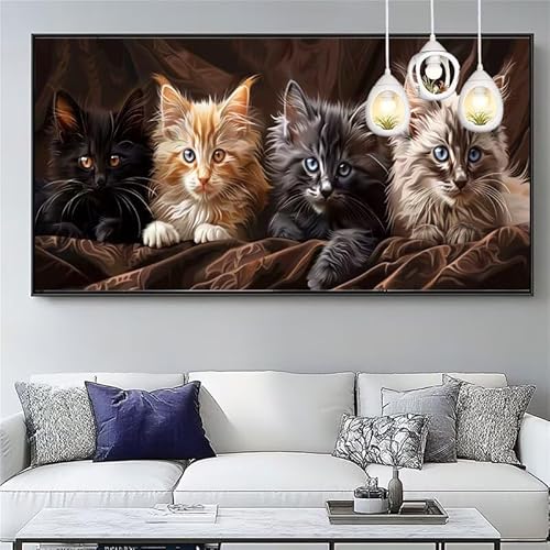 Malen Nach Zahlen Erwachsene Katze Malen Nach Zahlen Kinder Tier Paint by Numbers for Anfänger Mit Pinseln/Acrylfarbe,DIY Farbe Leinwand Ölgemälde Kits Basteln set,Dekor Geschenk [Ohne Rahmen] XYY-793 von Yooyixi
