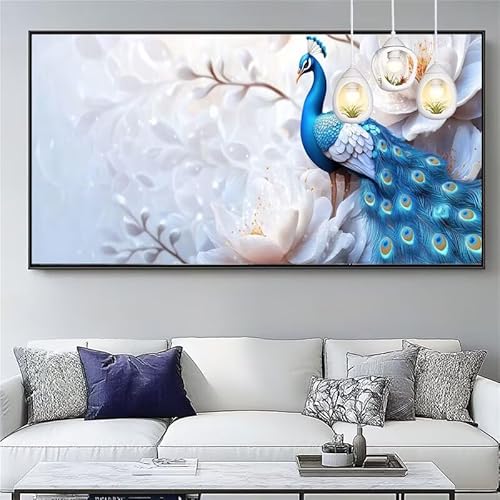 Malen Nach Zahlen Erwachsene Pfau Malen Nach Zahlen Kinder Blume Paint by Numbers for Anfänger Mit Pinseln/Acrylfarbe,DIY Farbe Leinwand Ölgemälde Kits Basteln set,Dekor Geschenk [Ohne Rahmen] XYY-578 von Yooyixi