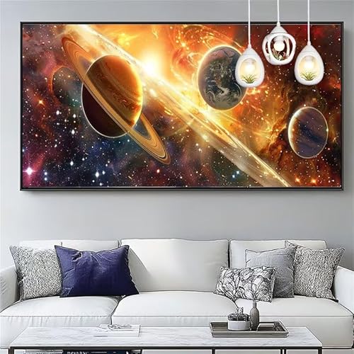 Malen Nach Zahlen Erwachsene Planet Malen Nach Zahlen Kinder Universum Paint by Numbers for Anfänger Mit Pinseln/Acrylfarbe,DIY Farbe Leinwand Ölgemälde Kits Basteln set,Gifts [Ohne Rahmen] XYY-1330 von Yooyixi