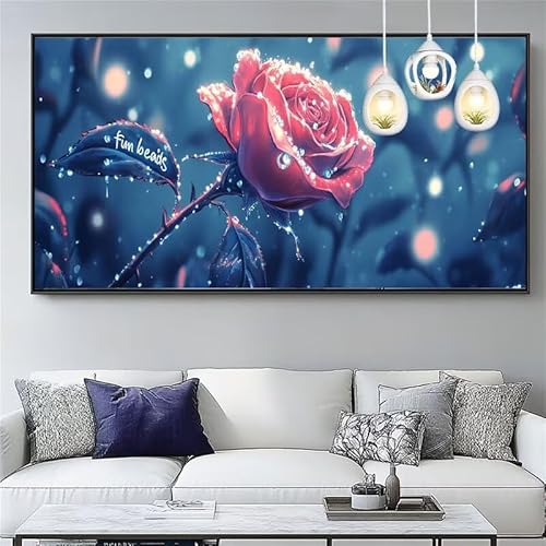 Malen Nach Zahlen Erwachsene Rose Malen Nach Zahlen Kinder Blume Paint by Numbers for Anfänger Mit Pinseln/Acrylfarbe,DIY Farbe Leinwand Ölgemälde Kits Basteln set,Dekor Geschenk [Ohne Rahmen] XYY-817 von Yooyixi