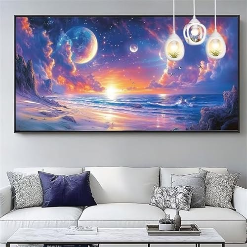 Malen Nach Zahlen Erwachsene Sonnenuntergang Malen Nach Zahlen Kinder Strand Paint by Numbers for Anfänger Mit Pinseln/Acrylfarbe,DIY Farbe Leinwand Ölgemälde Kits Basteln set,[Ohne Rahmen] XYY-699 von Yooyixi
