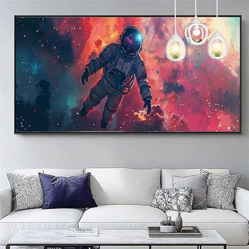 Malen Nach Zahlen Erwachsene Sternenhimmel Malen Nach Zahlen Kinder Astronaut Paint by Numbers for Anfänger Mit Pinseln/Acrylfarbe,DIY Farbe Leinwand Ölgemälde Kits Basteln set,[Ohne Rahmen] XYY-1325 von Yooyixi
