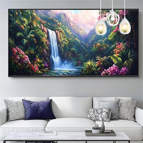 Malen Nach Zahlen Fallen Malen Nach Zahlen Erwachsene Groß 20x60cm Paint by Numbers Landschaft,DIY Handgemalt Farbe Leinwand Ölgemälde Kit für Anfänger Mit Pinseln/Acrylfarbe,Dekor Geschenk,XYY-954 von Yooyixi