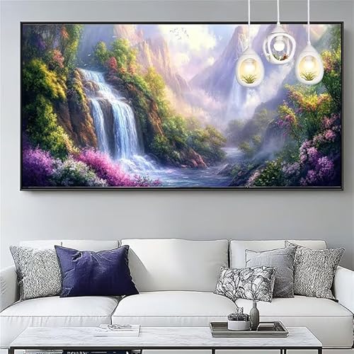 Malen Nach Zahlen Fallen Malen Nach Zahlen Erwachsene Groß 20x60cm Paint by Numbers Landschaft,DIY Handgemalt Farbe Leinwand Ölgemälde Kit für Anfänger Mit Pinseln/Acrylfarbe,Dekor Geschenk,XYY-946 von Yooyixi