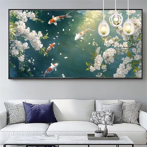 Malen Nach Zahlen Koi-Fisch Malen Nach Zahlen Erwachsene Groß 50x150cm Paint by Numbers Blume,DIY Handgemalt Farbe Leinwand Ölgemälde Kit für Anfänger Mit Pinseln/Acrylfarbe,Dekor Geschenk,XYY-544 Malen Nach Zahlen Koi-Fisch Malen Nach Zahlen Erwachsene Groß 50x150cm Paint by Numbers Blume,DIY Handgemalt Farbe Leinwand Ölgemälde Kit für Anfänger Mit Pinseln/Acrylfarbe,Dekor Geschenk,XYY-544 von Yooyixi