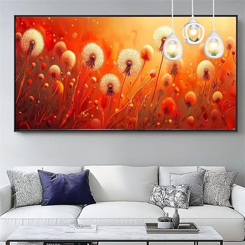 Malen Nach Zahlen Löwenzahn Malen Nach Zahlen Erwachsene Groß 20x60cm Paint by Numbers Blume,DIY Handgemalt Farbe Leinwand Ölgemälde Kit für Anfänger Mit Pinseln/Acrylfarbe,Home Dekor Geschenk,XYY-937 von Yooyixi