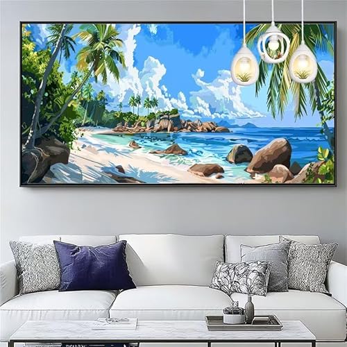 Malen Nach Zahlen Meerblick Malen Nach Zahlen Erwachsene Groß 40x120cm Paint by Numbers Kokosnussbaum,DIY Handgemalt Farbe Leinwand Ölgemälde Kit für Anfänger Mit Pinseln/Acrylfarbe,Geschenk,XYY-367 Malen Nach Zahlen Meerblick Malen Nach Zahlen Erwachsene Groß 40x120cm Paint by Numbers Kokosnussbaum,DIY Handgemalt Farbe Leinwand Ölgemälde Kit für Anfänger Mit Pinseln/Acrylfarbe,Geschenk,XYY-367 von Yooyixi