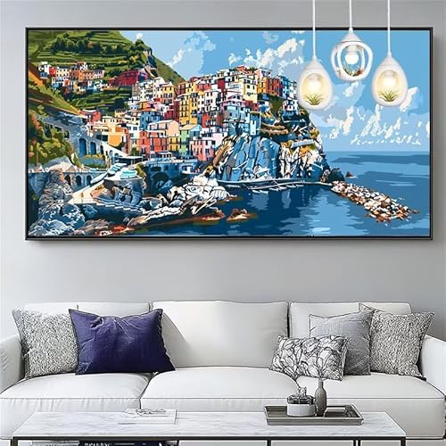 Malen Nach Zahlen Meerblick Malen Nach Zahlen Erwachsene Groß 80x200cm Paint by Numbers Kleine Stadt,DIY Handgemalt Farbe Leinwand Ölgemälde Kit für Anfänger Mit Pinseln/Acrylfarbe,Geschenk,XYY-366 Malen Nach Zahlen Meerblick Malen Nach Zahlen Erwachsene Groß 80x200cm Paint by Numbers Kleine Stadt,DIY Handgemalt Farbe Leinwand Ölgemälde Kit für Anfänger Mit Pinseln/Acrylfarbe,Geschenk,XYY-366 von Yooyixi