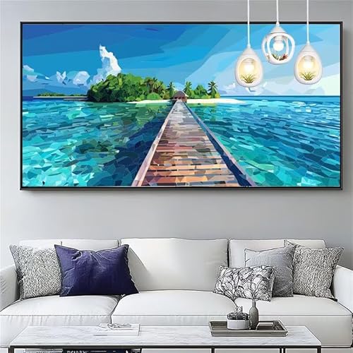 Malen Nach Zahlen Ozean Malen Nach Zahlen Erwachsene Groß 30x90cm Paint by Numbers Brücke,DIY Handgemalt Farbe Leinwand Ölgemälde Kit für Anfänger Mit Pinseln/Acrylfarbe,Home Dekor Geschenk,XYY-355 Malen Nach Zahlen Ozean Malen Nach Zahlen Erwachsene Groß 30x90cm Paint by Numbers Brücke,DIY Handgemalt Farbe Leinwand Ölgemälde Kit für Anfänger Mit Pinseln/Acrylfarbe,Home Dekor Geschenk,XYY-355 von Yooyixi
