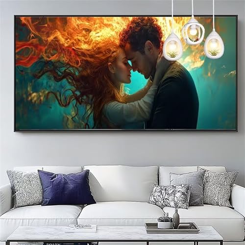 Malen Nach Zahlen Sexy Malen Nach Zahlen Erwachsene Groß 40x120cm Paint by Numbers Paar,DIY Handgemalt Farbe Leinwand Ölgemälde Kit für Anfänger Mit Pinseln/Acrylfarbe,Home Dekor Geschenk,XYY-1341 von Yooyixi