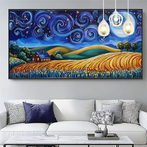 Malen Nach Zahlen Sternenhimmel Malen Nach Zahlen Erwachsene Groß 30x90cm Paint by Numbers Bauernhof,DIY Handgemalt Farbe Leinwand Ölgemälde Kit für Anfänger Mit Pinseln/Acrylfarbe,Geschenk,XYY-1319 Malen Nach Zahlen Sternenhimmel Malen Nach Zahlen Erwachsene Groß 30x90cm Paint by Numbers Bauernhof,DIY Handgemalt Farbe Leinwand Ölgemälde Kit für Anfänger Mit Pinseln/Acrylfarbe,Geschenk,XYY-1319 von Yooyixi