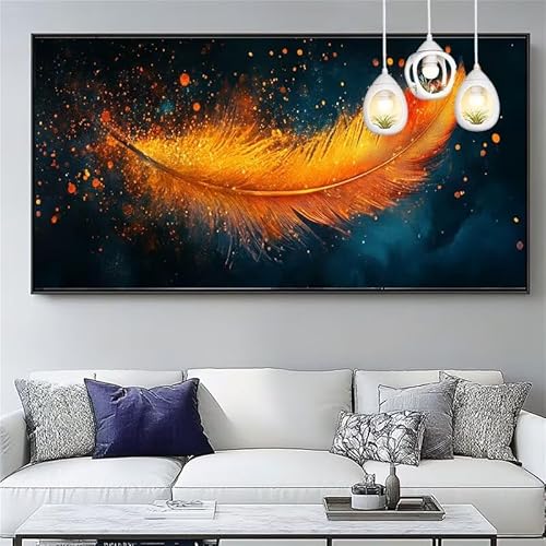 Malen Nach Zahlen Sternenhimmel Malen Nach Zahlen Erwachsene Groß 40x120cm Paint by Numbers Feder,DIY Handgemalt Farbe Leinwand Ölgemälde Kit für Anfänger Mit Pinseln/Acrylfarbe,Geschenk,XYY-1328 von Yooyixi