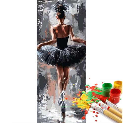Malen Nach Zahlen Tänzerin Ballett Malen Nach Zahlen Erwachsene Anfänger, DIY Set Ölgemälde Malen Nach Zahlen XXL, Acrylfarben Painting by Numbers Geschenk Wanddekoration 50x150cm (Ohne Rahmen)-YH394 von Yooyixi