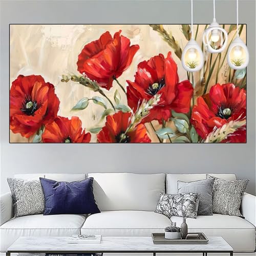Mohn Diamond Painting Erwachsene Groß xxl 50x100cm Diamant Painting Bilder Blume Diamant Malerei Set,Vollbohrer Crystal Art Stickerei Kreuzstich Bastelset Erwachsene für Home Dekor Geschenke YC-211 Mohn Diamond Painting Erwachsene Groß xxl 50x100cm Diamant Painting Bilder Blume Diamant Malerei Set,Vollbohrer Crystal Art Stickerei Kreuzstich Bastelset Erwachsene für Home Dekor Geschenke YC-211 von Yooyixi