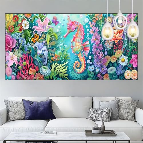 Ozean Diamond Painting Erwachsene Groß xxl 60x120cm Diamant Painting Bilder Seepferdchen Diamant Malerei Set,Vollbohrer Crystal Art Stickerei Kreuzstich Bastelset Erwachsene für Dekor Geschenke YC-163 Ozean Diamond Painting Erwachsene Groß xxl 60x120cm Diamant Painting Bilder Seepferdchen Diamant Malerei Set,Vollbohrer Crystal Art Stickerei Kreuzstich Bastelset Erwachsene für Dekor Geschenke YC-163 von Yooyixi