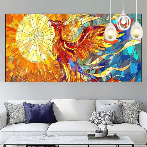 Phönix Diamond Painting Erwachsene 40x120cm Diamant Painting Bilder Sonne Diamant Malerei Set,Vollbohrer Crystal Art Stickerei Kreuzstich Mosaik Bastelset Erwachsene für Home Dekor Geschenke YC-301 von Yooyixi