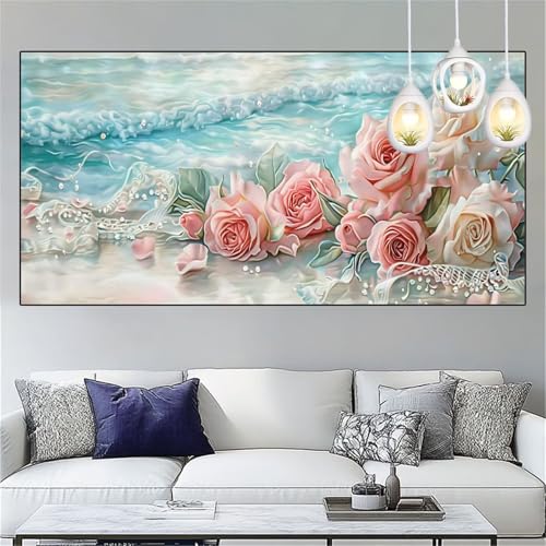 Rose Diamond Painting Erwachsene 30x90cm Diamant Painting Bilder Strand Diamant Malerei Set,Vollbohrer Crystal Art Stickerei Kreuzstich Mosaik Bastelset Erwachsene für Home Dekor Geschenke YC-191 Rose Diamond Painting Erwachsene 30x90cm Diamant Painting Bilder Strand Diamant Malerei Set,Vollbohrer Crystal Art Stickerei Kreuzstich Mosaik Bastelset Erwachsene für Home Dekor Geschenke YC-191 von Yooyixi