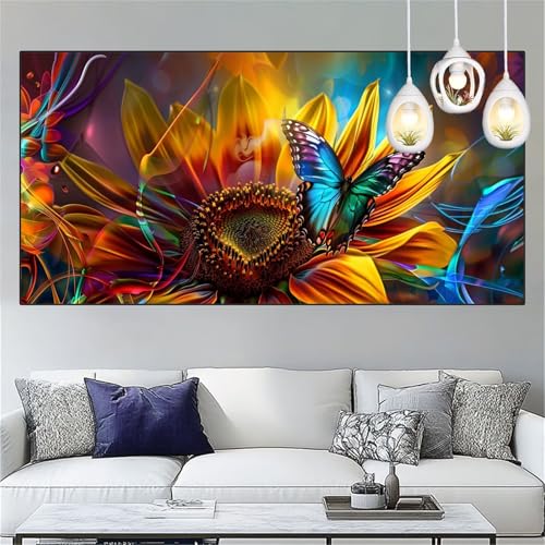 Schmetterling Diamond Painting Erwachsene Groß xxl 80x160cm Diamant Painting Bilder Sonnenblume Diamant Malerei Set,Vollbohrer Crystal Art Stickerei Kreuzstich Bastelset Erwachsene,Geschenke YC-167 Schmetterling Diamond Painting Erwachsene Groß xxl 80x160cm Diamant Painting Bilder Sonnenblume Diamant Malerei Set,Vollbohrer Crystal Art Stickerei Kreuzstich Bastelset Erwachsene,Geschenke YC-167 von Yooyixi