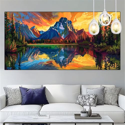 Sonnenuntergang Diamond Painting Erwachsene Groß xxl 90x250cm Diamant Painting Bilder See Diamant Malerei Set,Vollbohrer Crystal Art Stickerei Kreuzstich Bastelset Erwachsene für Dekor Geschenke YC-43 Sonnenuntergang Diamond Painting Erwachsene Groß xxl 90x250cm Diamant Painting Bilder See Diamant Malerei Set,Vollbohrer Crystal Art Stickerei Kreuzstich Bastelset Erwachsene für Dekor Geschenke YC-43 von Yooyixi