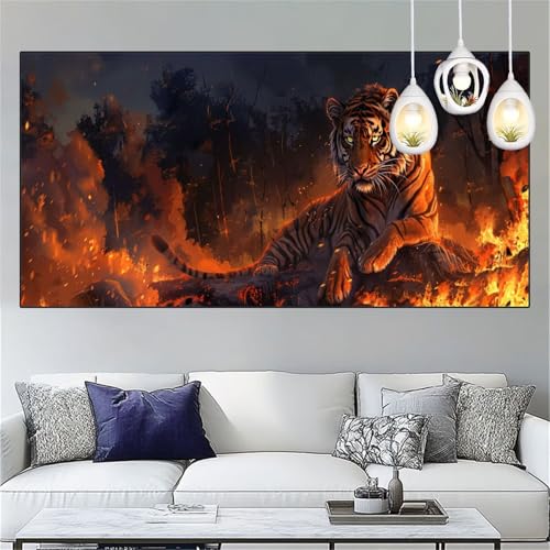 Tiger Diamond Painting Erwachsene Groß xxl 90x250cm Diamant Painting Bilder Flamme Diamant Malerei Set,Vollbohrer Crystal Art Stickerei Kreuzstich Bastelset Erwachsene für Home Dekor Geschenke YC-37 Tiger Diamond Painting Erwachsene Groß xxl 90x250cm Diamant Painting Bilder Flamme Diamant Malerei Set,Vollbohrer Crystal Art Stickerei Kreuzstich Bastelset Erwachsene für Home Dekor Geschenke YC-37 von Yooyixi