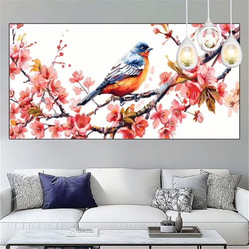 Vogel Diamond Painting Erwachsene Groß xxl 80x220cm Diamant Painting Bilder Blume Diamant Malerei Set,Vollbohrer Crystal Art Stickerei Kreuzstich Bastelset Erwachsene für Home Dekor Geschenke YC-265 von Yooyixi