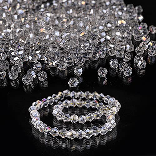 Yopay 3000 Stück 4mm Doppelkegel Kristallperlen,facettierte Kristallglas-Briolette-Perlen für DIY Schmuck Armbänder Herstellung Basteln, transparent Yopay 3000 Stück 4mm Doppelkegel Kristallperlen,facettierte Kristallglas-Briolette-Perlen für DIY Schmuck Armbänder Herstellung Basteln, transparent von Yopay