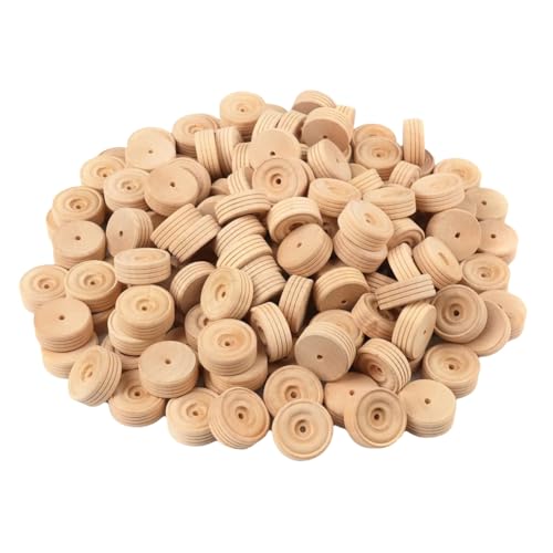 Yopeissn 100pcs Holzräder Mini Holzräder Stammstil für DIY - -Pfößenprojekte für und DIY -Automodelle von Yopeissn